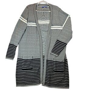 Smiply Styled Duster Cardigan Womens XL Pockets Long Sleeve Career Office Open